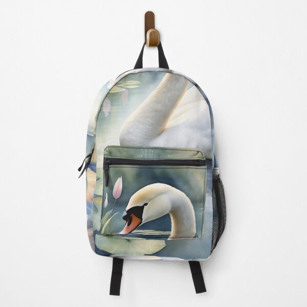 Item preview, Watercolor, Swan on a pond designed and sold by IAmagineFR.