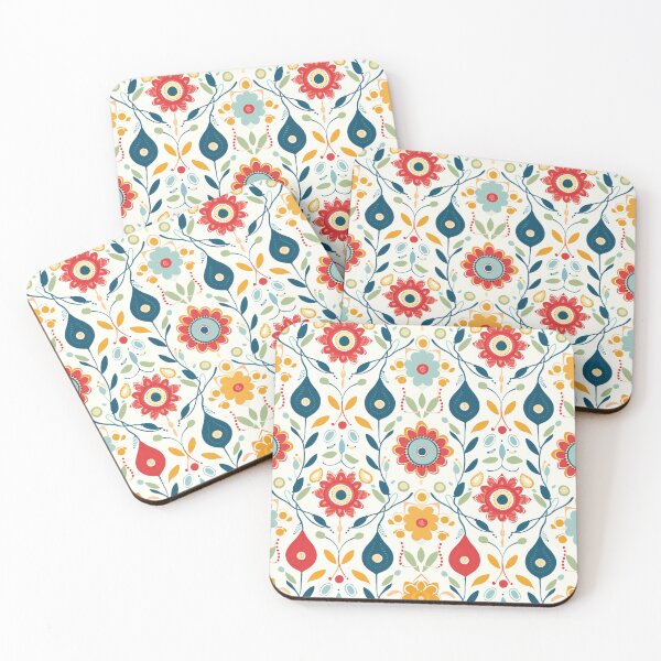 Item preview, Folk Garden - Vibrant Floral Tapestry designed and sold by gooseprinttees.