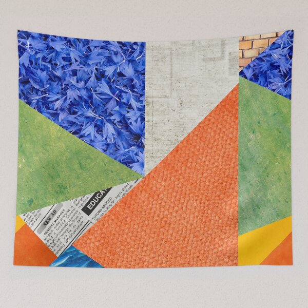 Item preview, Blue Flowers and Fish Abstract  designed and sold by trendingatees.