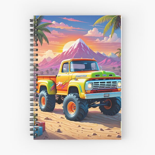 Item preview, Retro Monster Truck Revival Landscape Mountain  designed and sold by ColorFlick.
