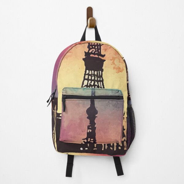 Item preview, Tokyo tower abstract pop art cityscape designed and sold by TomFrontierArt.