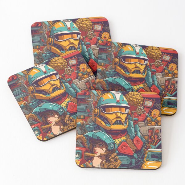 Item preview, A cartoon of a man and a woman in a helmet designed and sold by johndesign88.