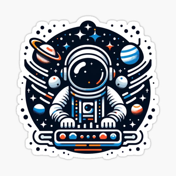 Item preview, Orbiting DJ - Spinning Tracks Across the Galaxy designed and sold by SADStyleDesigns.