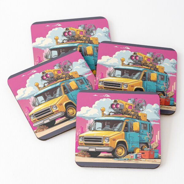 Item preview, A cartoon of a truck with a robot on top designed and sold by johndesign88.