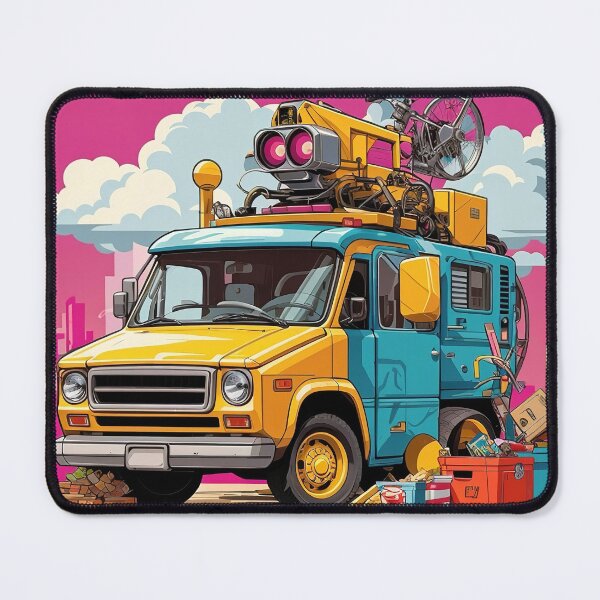Item preview, A cartoon of a truck with a robot on top designed and sold by johndesign88.