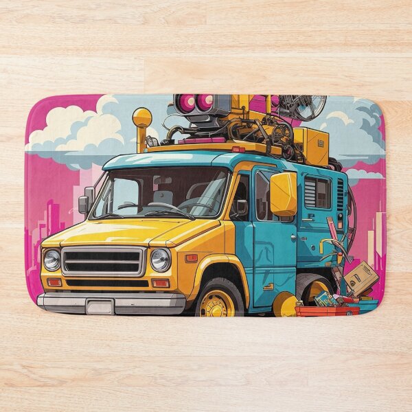 Item preview, A cartoon of a truck with a robot on top designed and sold by johndesign88.