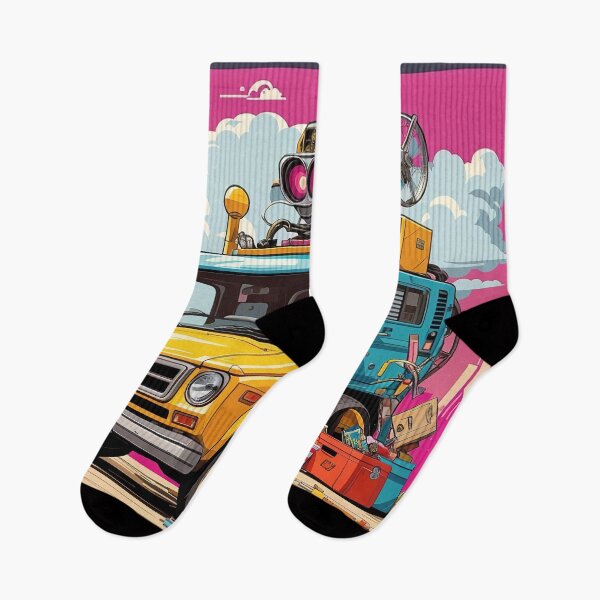 Item preview, A cartoon of a truck with a robot on top designed and sold by johndesign88.