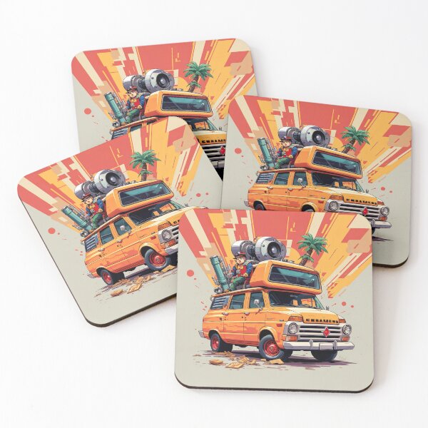 Item preview, A cartoon of a man sitting on top of a van designed and sold by johndesign88.