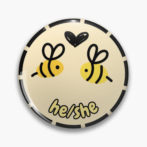 Item preview, He/She Pronouns | Bee Enbee | He She Pronoun designed and sold by Furia LGBTQ+ Accessories.