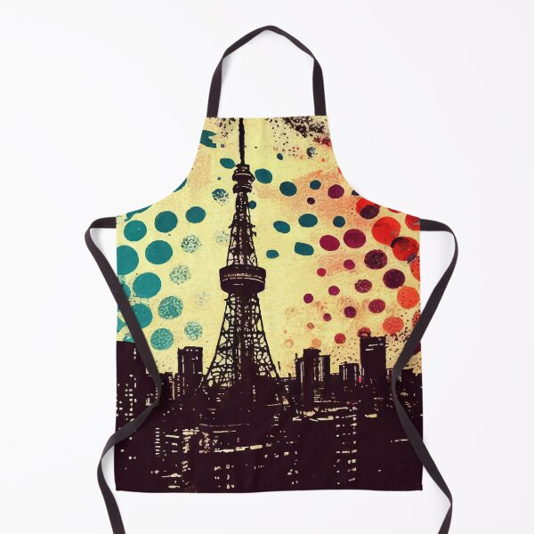 Item preview, Tokyo tower abstract pop art cityscape designed and sold by TomFrontierArt.