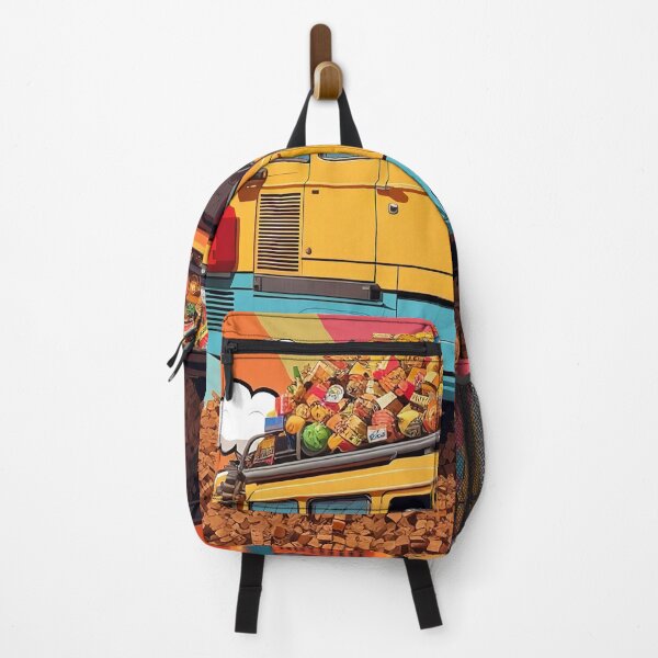 Item preview, A cartoon van with lots of objects on top of it designed and sold by johndesign88.