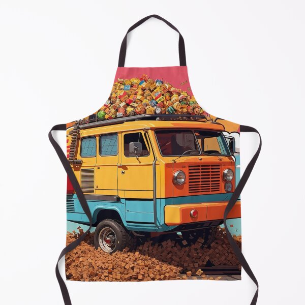 Item preview, A cartoon van with lots of objects on top of it designed and sold by johndesign88.