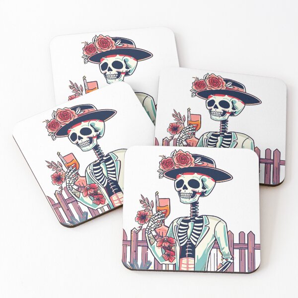 Item preview, Chic Bones: Preppy Skeleton in Pink - A Trendy Halloween Twist designed and sold by pickaxflapper0p.