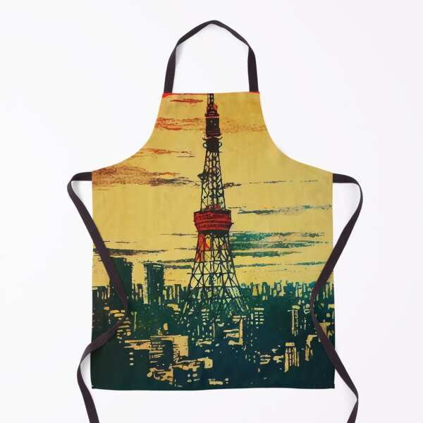 Item preview, Tokyo tower abstract pop art cityscape designed and sold by TomFrontierArt.