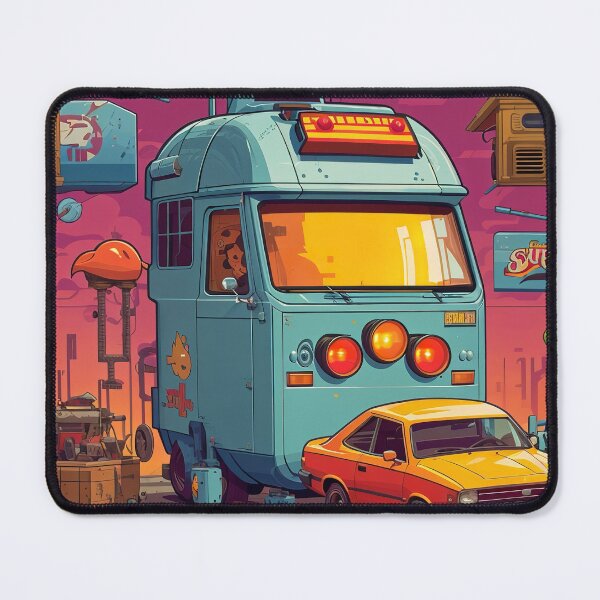 Item preview, A cartoon of a bus and a car designed and sold by johndesign88.