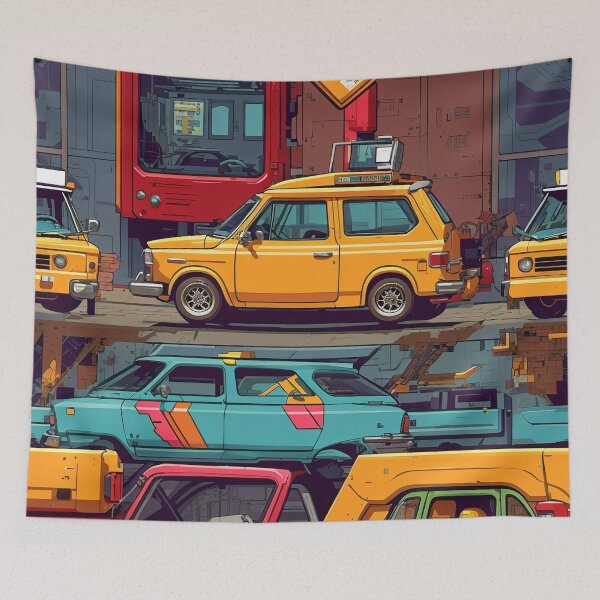 Item preview, A group of cars in a parking lot designed and sold by johndesign88.