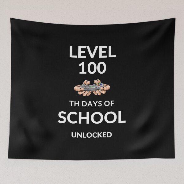 Item preview, "Level 100th Days of School Unlocked Tee | Academic Achievement" designed and sold by AI-volution.