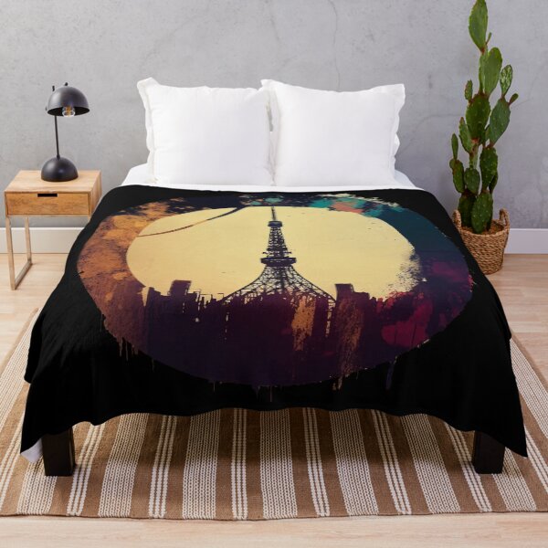 Item preview, Tokyo tower abstract pop art cityscape designed and sold by TomFrontierArt.
