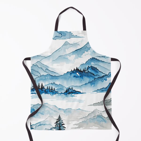 Item preview, A blue and white mountain landscape designed and sold by johndesign88.