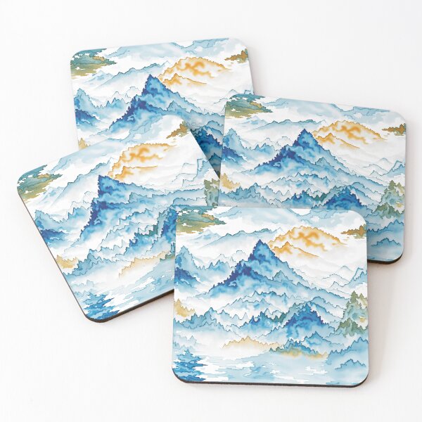 Item preview, A painting of mountains and trees designed and sold by johndesign88.