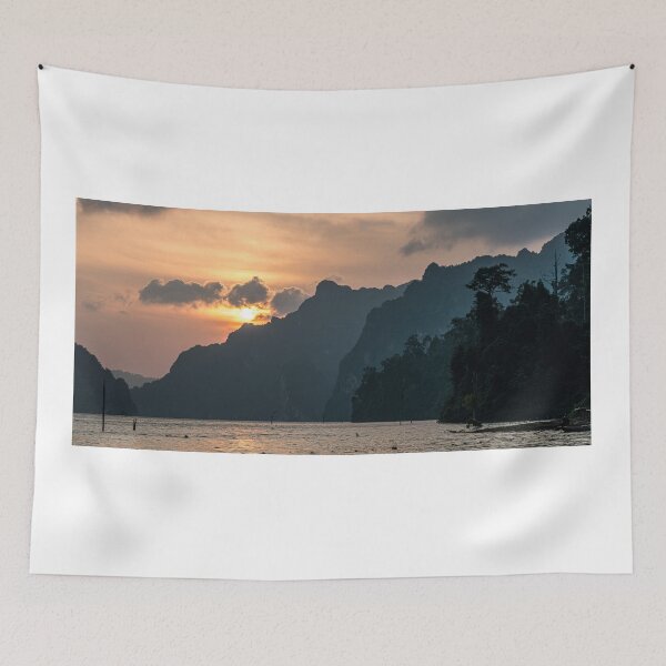 Item preview, Sun rise over the Cheow Lan Lake, Khao Sok, Thailand designed and sold by JoSowden.