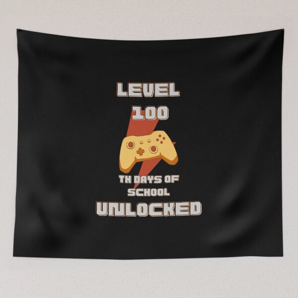 Item preview, "Level 100th Days of School Unlocked Tee | Scholarly Progress" designed and sold by AI-volution.