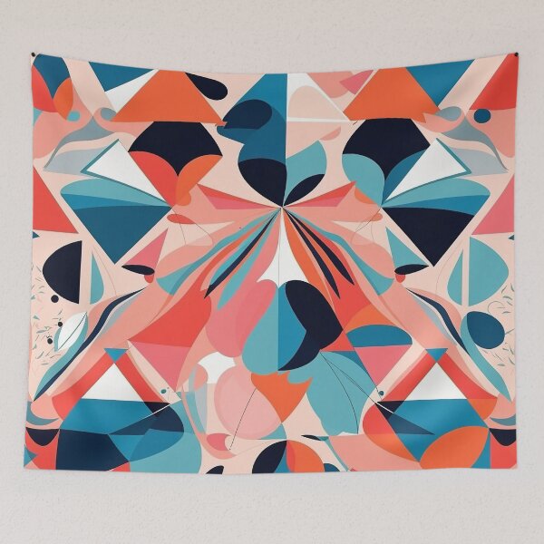 Item preview, A colorful pattern with triangles designed and sold by johndesign88.