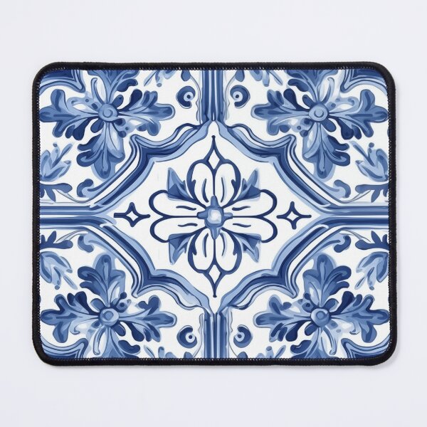 Item preview, Blue and White Floral Portuguese Tile designed and sold by CreatifStudios.
