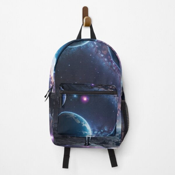 Item preview, A person standing in a rocky area with planets in the background designed and sold by johndesign88.
