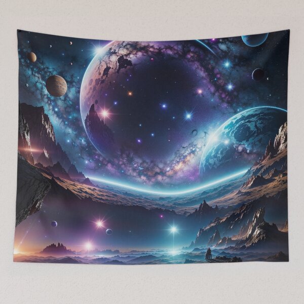 Item preview, A landscape with planets and stars designed and sold by johndesign88.