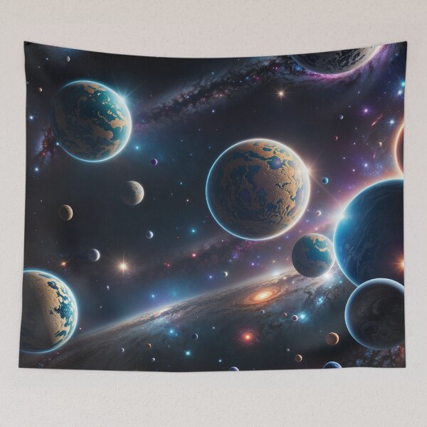 Item preview, Planets and stars in space designed and sold by johndesign88.