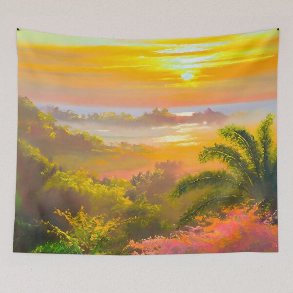 Item preview, Jungle sunset Landscape designed and sold by RemonMichel.