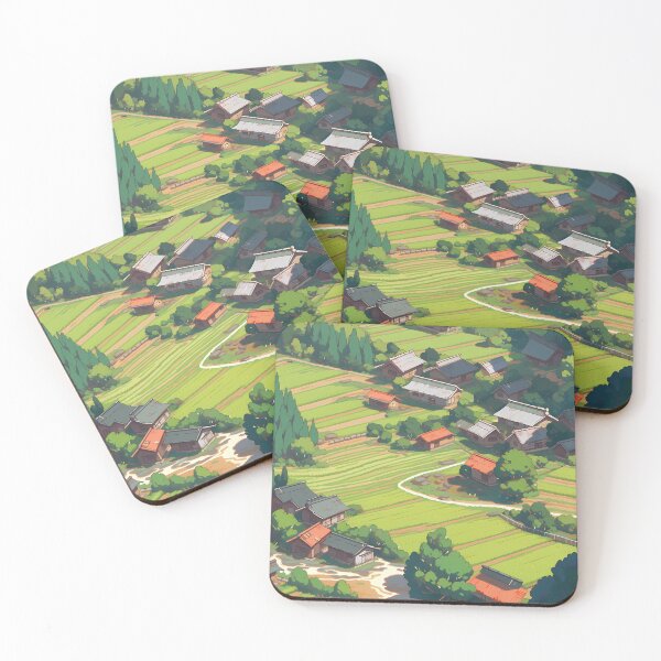 Item preview, Anime countryside top down view- Pixel art designed and sold by octoboobs.