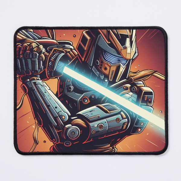 Item preview, Futuristic Samurai Warrior with Glowing Sword designed and sold by ByteyCreatives.