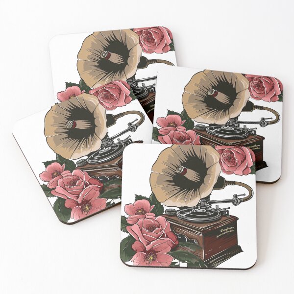 Item preview, Timeless Melodies: Vintage Gramophone with Floral Elegance designed and sold by pickaxflapper0p.