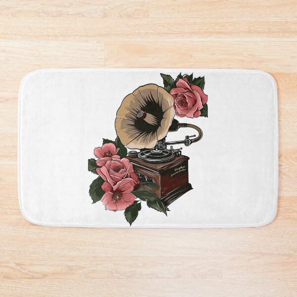 Item preview, Melodías atemporales: gramófono vintage con elegancia floral designed and sold by pickaxflapper0p.