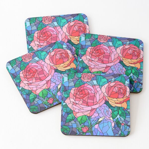 Item preview, Rose pattern glass stained design  designed and sold by octoboobs.