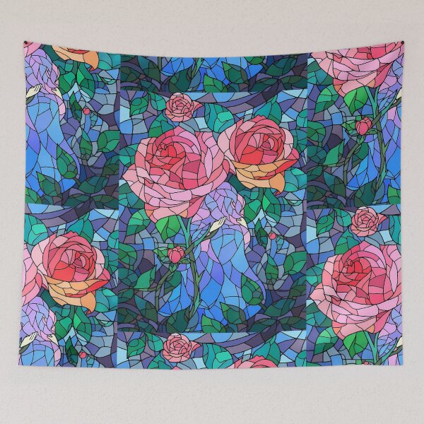 Item preview, Rose pattern glass stained design  designed and sold by octoboobs.