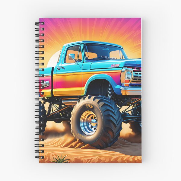 Item preview, Retro Landscape Desert with Monster Truck Vintage designed and sold by ColorFlick.