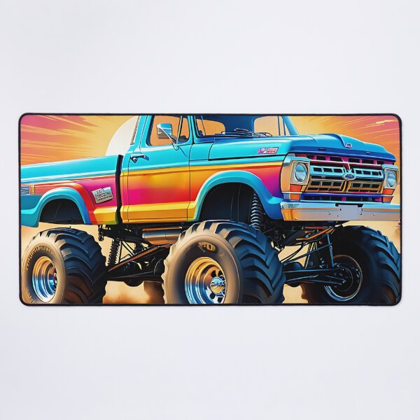 Item preview, Retro Landscape Desert with Monster Truck Vintage designed and sold by ColorFlick.