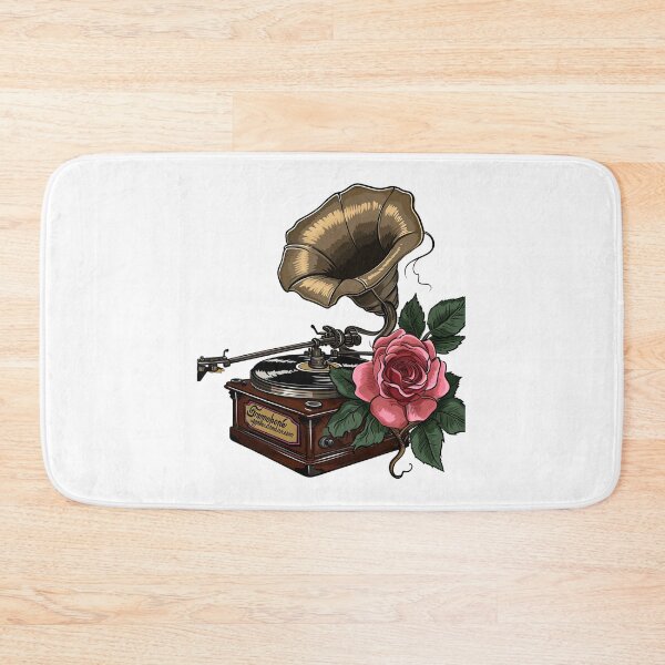 Item preview, Melodías atemporales: gramófono vintage con elegancia floral designed and sold by pickaxflapper0p.