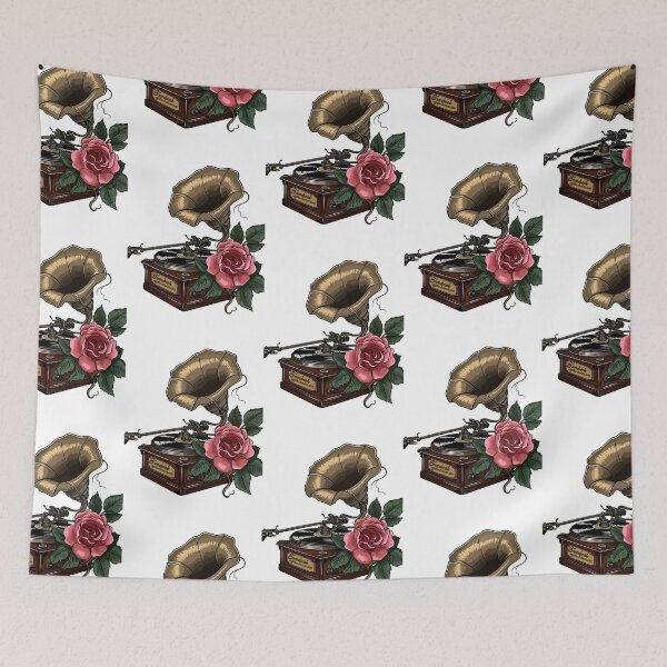 Item preview, Timeless Melodies: Vintage Gramophone with Floral Elegance designed and sold by pickaxflapper0p.