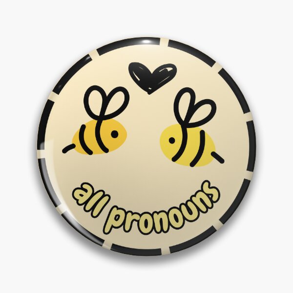 Item preview, All Pronouns | Bee Enbee | All Pronoun designed and sold by Furia LGBTQ+ Accessories.