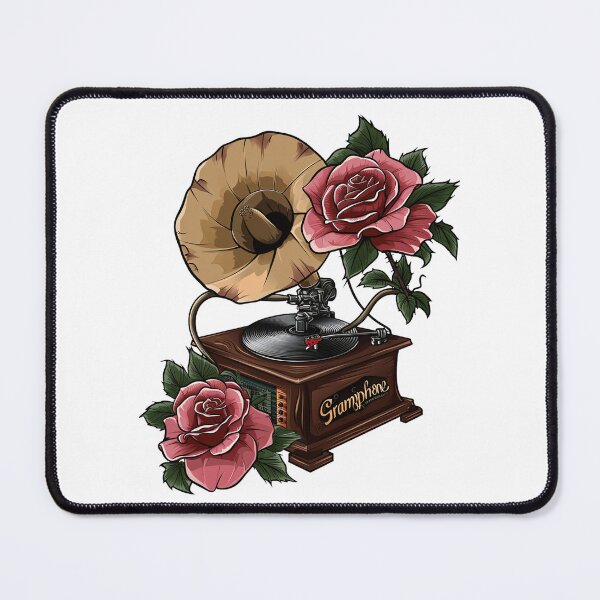 Item preview, Timeless Melodies: Vintage Gramophone with Floral Elegance designed and sold by pickaxflapper0p.
