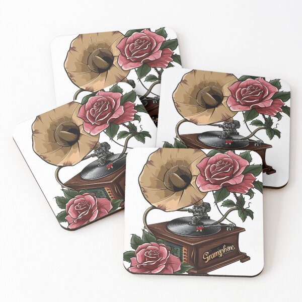 Item preview, Timeless Melodies: Vintage Gramophone with Floral Elegance designed and sold by pickaxflapper0p.