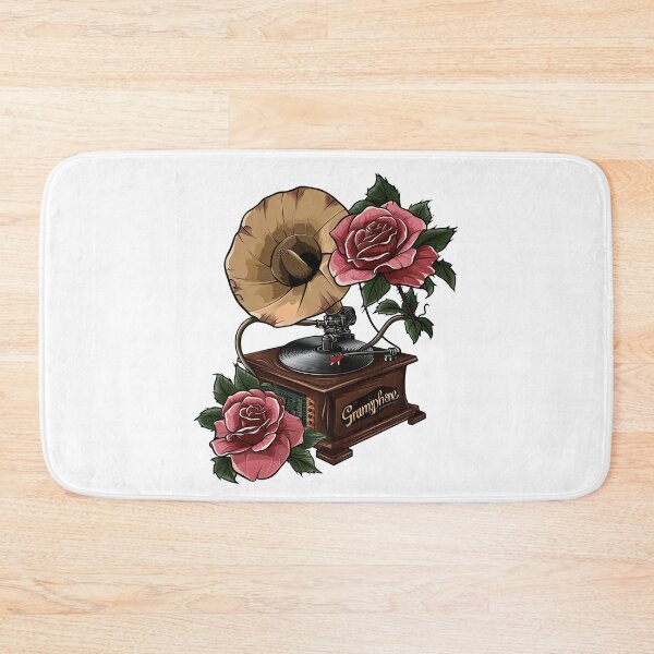 Item preview, Melodías atemporales: gramófono vintage con elegancia floral designed and sold by pickaxflapper0p.