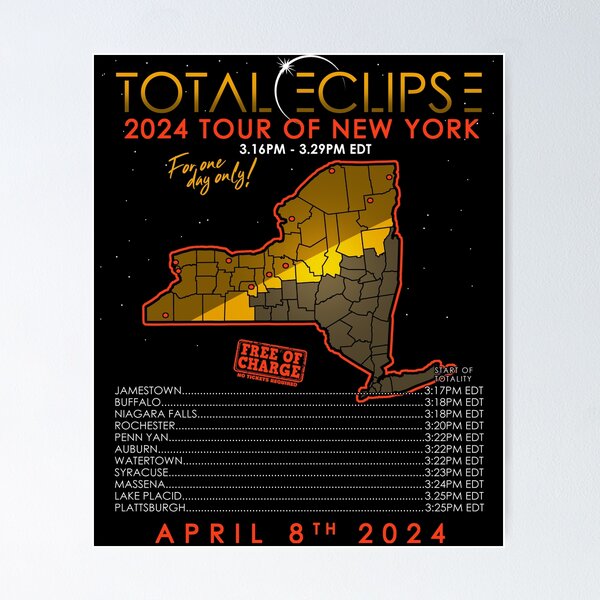 Item preview, Total Solar Eclipse 2024 Tour of New York designed and sold by Nerd Shizzle.