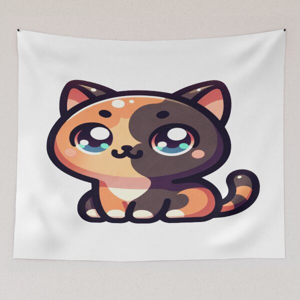 Item preview, kawaii cat tortie cute Tortoiseshell Kitten designed and sold by dimaxstore.