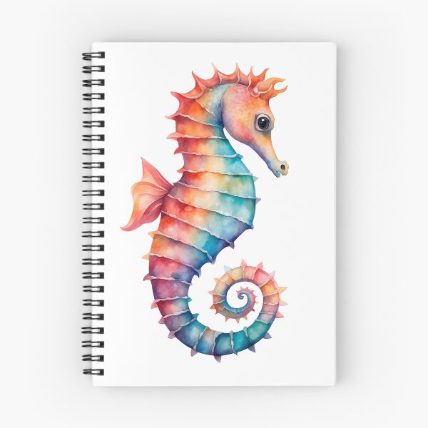 Item preview, Colorful Watercolor Multicolored Seahorse designed and sold by anyasevchenko.