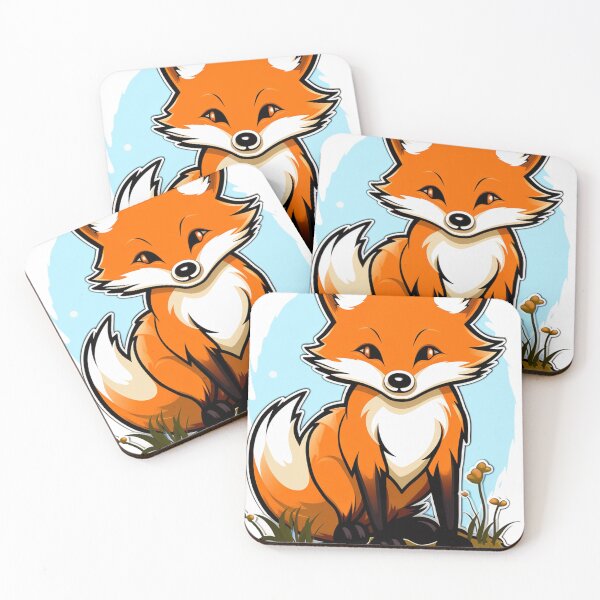 Item preview, Kawaii Fox Adventure: Adorable Cartoon Fox in Nature's Embrace designed and sold by pickaxflapper0p.